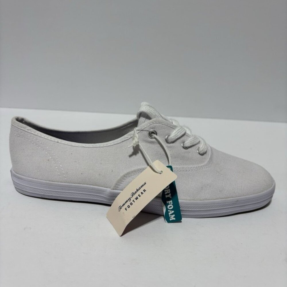 Tommy Bahama Women’s White Canvas Sneakers, Size 9 M
